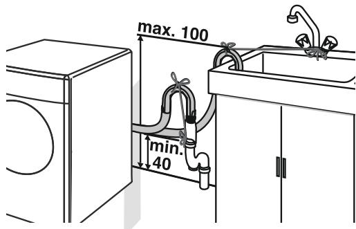 BEKO WM61001 - Raccordement du conduit d'évacuation - 2