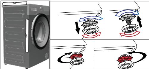 BEKO WM61001 - Réglage des pieds - 2