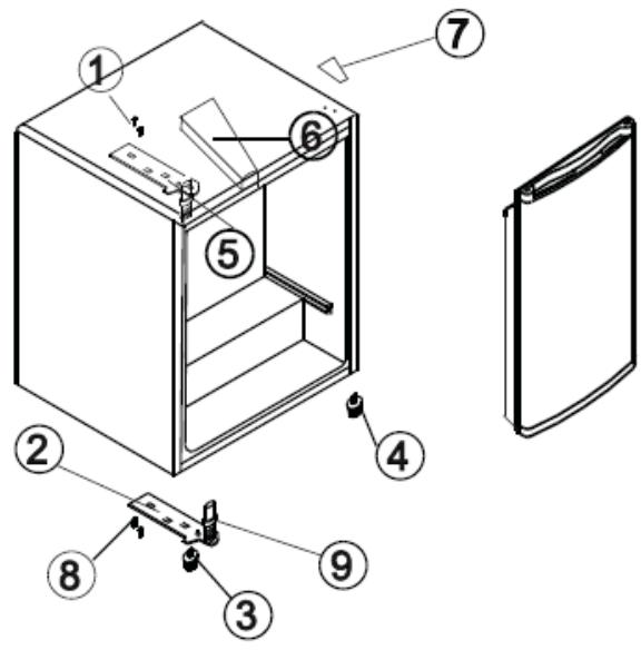 MOULINEX MSB46WH - Inversion du SENS d'ouverture de la porte - 2