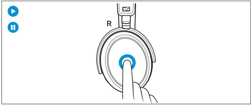 SENNHEISER Momentum 4 - Contrôler la lecture de musique - 1