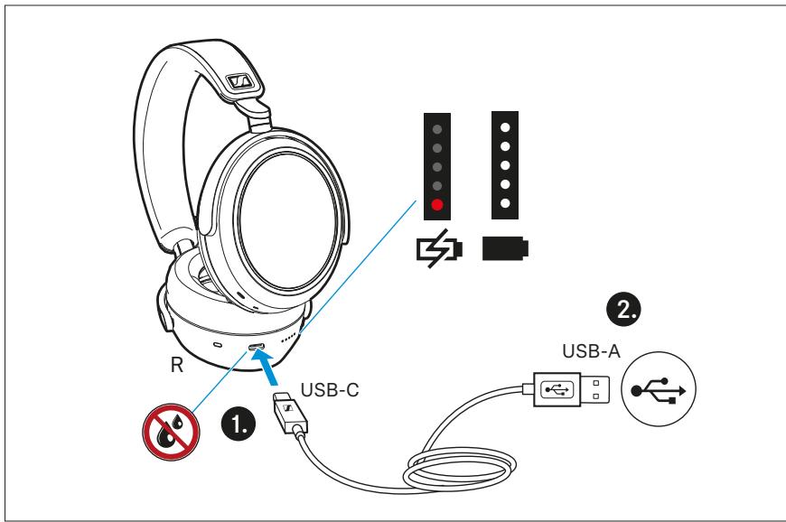 SENNHEISER Momentum 4 - Charger la batterie du casque - 1