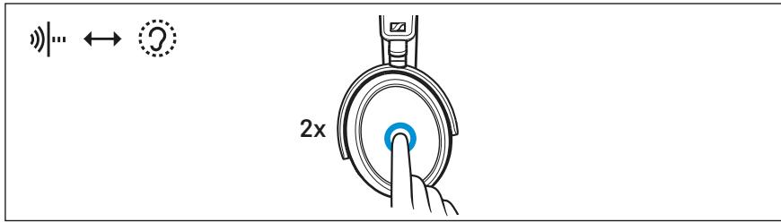 SENNHEISER Momentum 4 - Commuter entre l'annulation active du bruit ANC et le mode transparency - 1