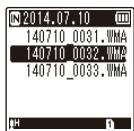 OLYMPUS VN-731P - Utilisation de la fonction recherche par calendrier pour trouver un fichier - 7