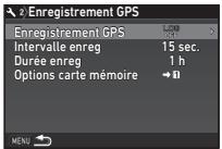 PENTAX K-1 II SILVER + GRIP K1EDITION LIMITE - Enregistrement du trajet de l'appareil (enregistrement GPS) - 2
