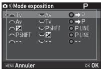 PENTAX K-1 II SILVER + GRIP K1EDITION LIMITE - Sélectionnez un mode d'exposition et appuyez sur - 1