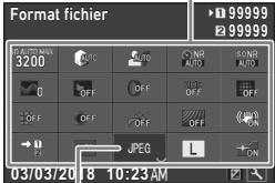 PENTAX K-1 II SILVER + GRIP K1EDITION LIMITE - Utilisation du panneau de contrôle - 1