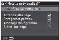 PENTAX K-1 II SILVER + GRIP K1EDITION LIMITE - Réglage de la méthode de prévisualisation - 2
