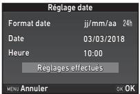 PENTAX K-1 II SILVER + GRIP K1EDITION LIMITE - Réglage de la date et de l'heure - 3