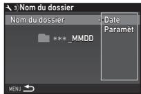 PENTAX K-1 II SILVER + GRIP K1EDITION LIMITE - Appuyez sur et sélectionnez [date] ou [paramêt] - 1