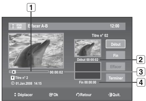 SAMSUNG DVD-VR 375 - Éléments de l'écran effacer a-b - 1