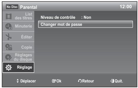 SAMSUNG DVD-VR 375 - Modification du mot de passe - 1