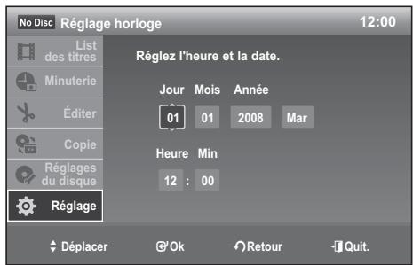 SAMSUNG DVD-VR 375 - Heure actuelle - 1