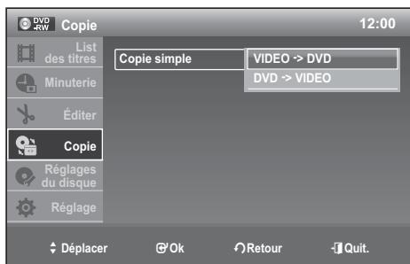 SAMSUNG DVD-VR 375 - Copie du magnétoscope vers le lecteur DVD - 2