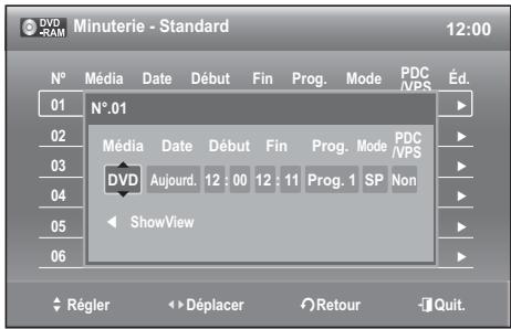 SAMSUNG DVD-VR 375 - Utilisation de la fonction ShowView - 8