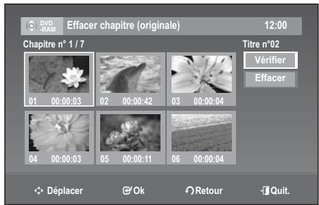 SAMSUNG DVD-VR 375 - Suppression d'un chapitre (effacer chapitre) - 3