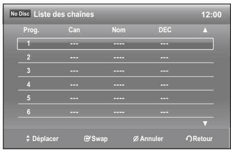 SAMSUNG DVD-VR 375 - Liste des chaînes - 1