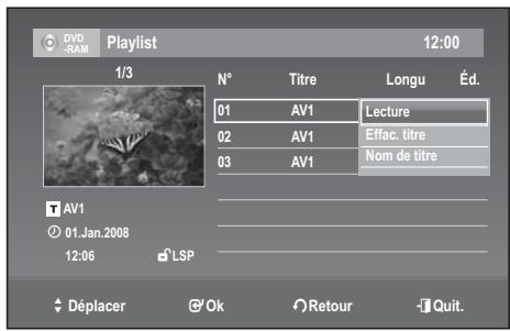SAMSUNG DVD-VR 375 - Lecture de titres dans la liste de lecture - 3