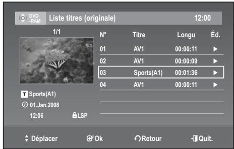 SAMSUNG DVD-VR 375 - Verrouillage d'un titre par mesure de protection - 6