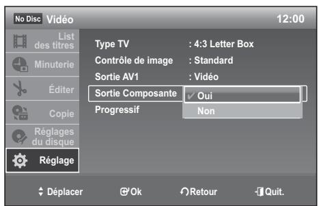SAMSUNG DVD-VR 375 - Sortie composante - 2