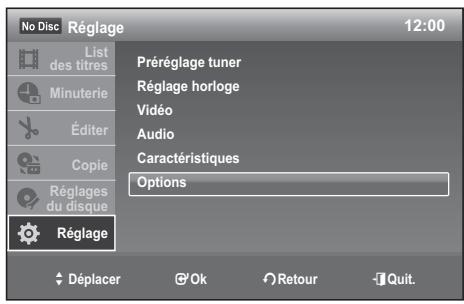 SAMSUNG DVD-VR 375 - Configuration des options - 1