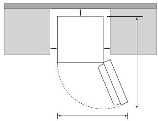 DAEWOO WLCNR-H3525CS - Espace minimum requis - 1