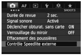 CANON SPEEDLITE 600EX-RT - Commande du flash depuis l'écran de menu de l'appareil photo - 1