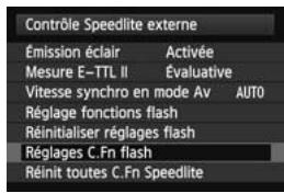 CANON SPEEDLITE 600EX-RT - Réglages des fonctions personnalisées du flash - 1