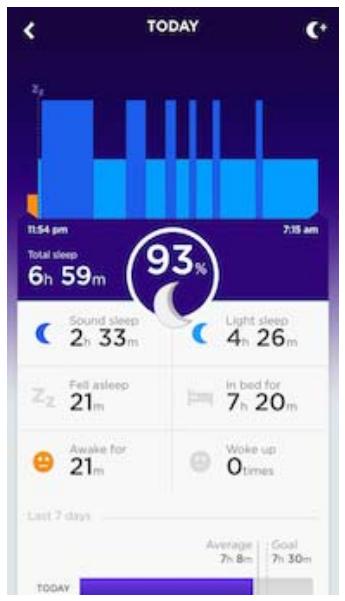 JAWBONE UP 24 ROSE - Sommeil - 1