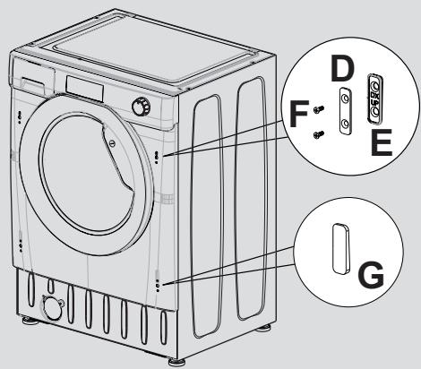 HAIER HW90B416FWB - Instructions de montage de la porte du meuble - 3