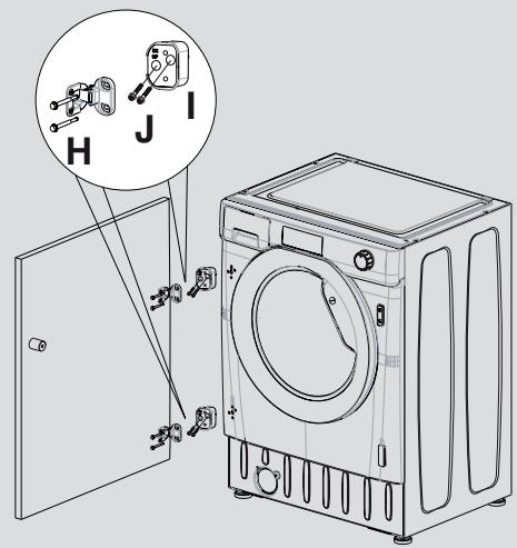 HAIER HW90B416FWB - Instructions de montage de la porte du meuble - 4
