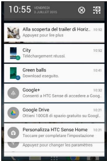 HTC DESIRE 626 VIOLET - Panneau notifications - 3