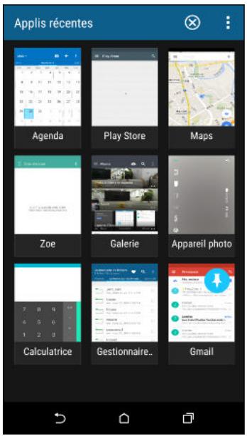 HTC DESIRE 626 VIOLET - Basculer entre les applications ouvertes récemment - 1