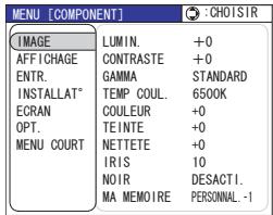 HITACHI PJ-TX 300 - Pour passer de MENU detailed à MENU COURT - 1