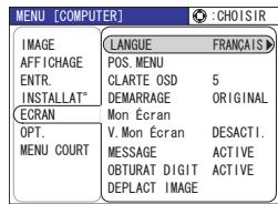 HITACHI PJ-TX 300 - Comment changer la langue pour afficher le menu - 1