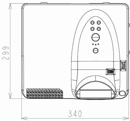 HITACHI PJ-TX 300 - Diagramme dimensionnel - 3
