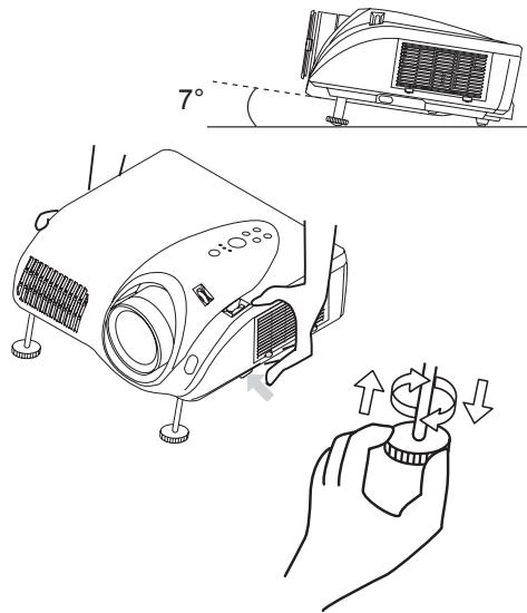 HITACHI PJ-TX 300 - Réglage de l'élevateur du projecteur - 1