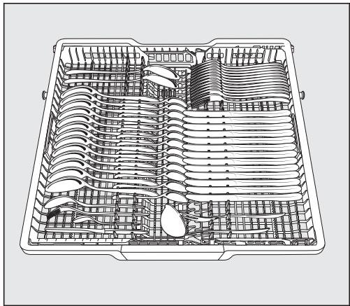 MIELE LAVE-VAISSELLE 7020 SC - Aménagement du complément pour le panier à couverts - 7
