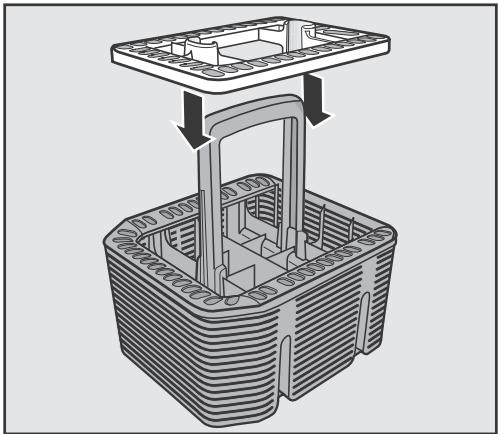 MIELE LAVE-VAISSELLE 7020 SC - Aménagement du complément pour le panier à couverts - 1