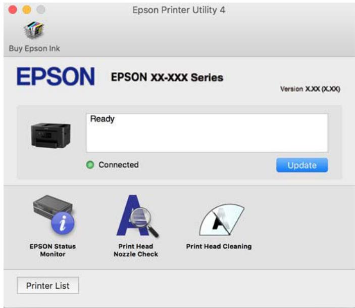 EPSON WF-3825 - Guide du pilote d'impression mac OS - 1