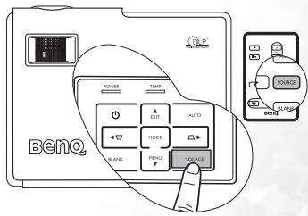 BENQ CP220 - Changement de signal d'entrée - 1
