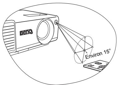 BENQ CP220 - Portée efficace de la télécommande - 1