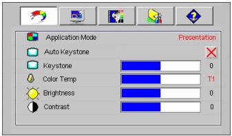 BENQ CP220 - Utilisation des menus - 1