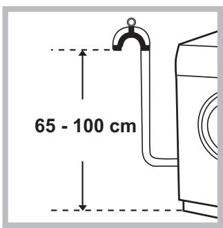 HOTPOINT AQMS8D49UA - Raccordement du tuyau de vidange - 1