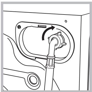 HOTPOINT AQMS8D49UA - Raccordement du tuyau d'arrivée de l'eau - 1