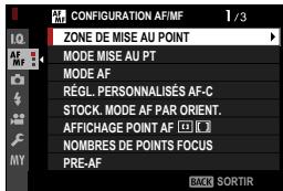 FUJIFILM X-E4 - Configuration af/mf (photographie) - 1