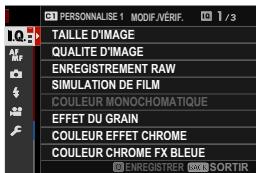 FUJIFILM X-E4 - Modification des réglages personnalisés - 3