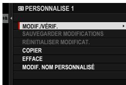 FUJIFILM X-E4 - Modification des réglages personnalisés - 2