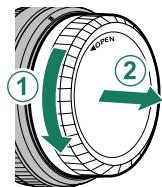 FUJIFILM X-E4 - Retrait des bouchons d'objet - 2