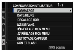 FUJIFILM X-E4 - Configuration utilisateur - 1