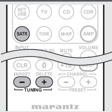 MARANTZ SR7005 - Utilisez TUNING + ou TUNING - pour sélectionner la canal. - 1